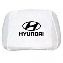 Чехол на подголовник белый Hyundai 2пред.